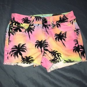 justice palm tree jean shorts